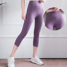 Load image into Gallery viewer, Soft high waist seamless yoga Capri leggings